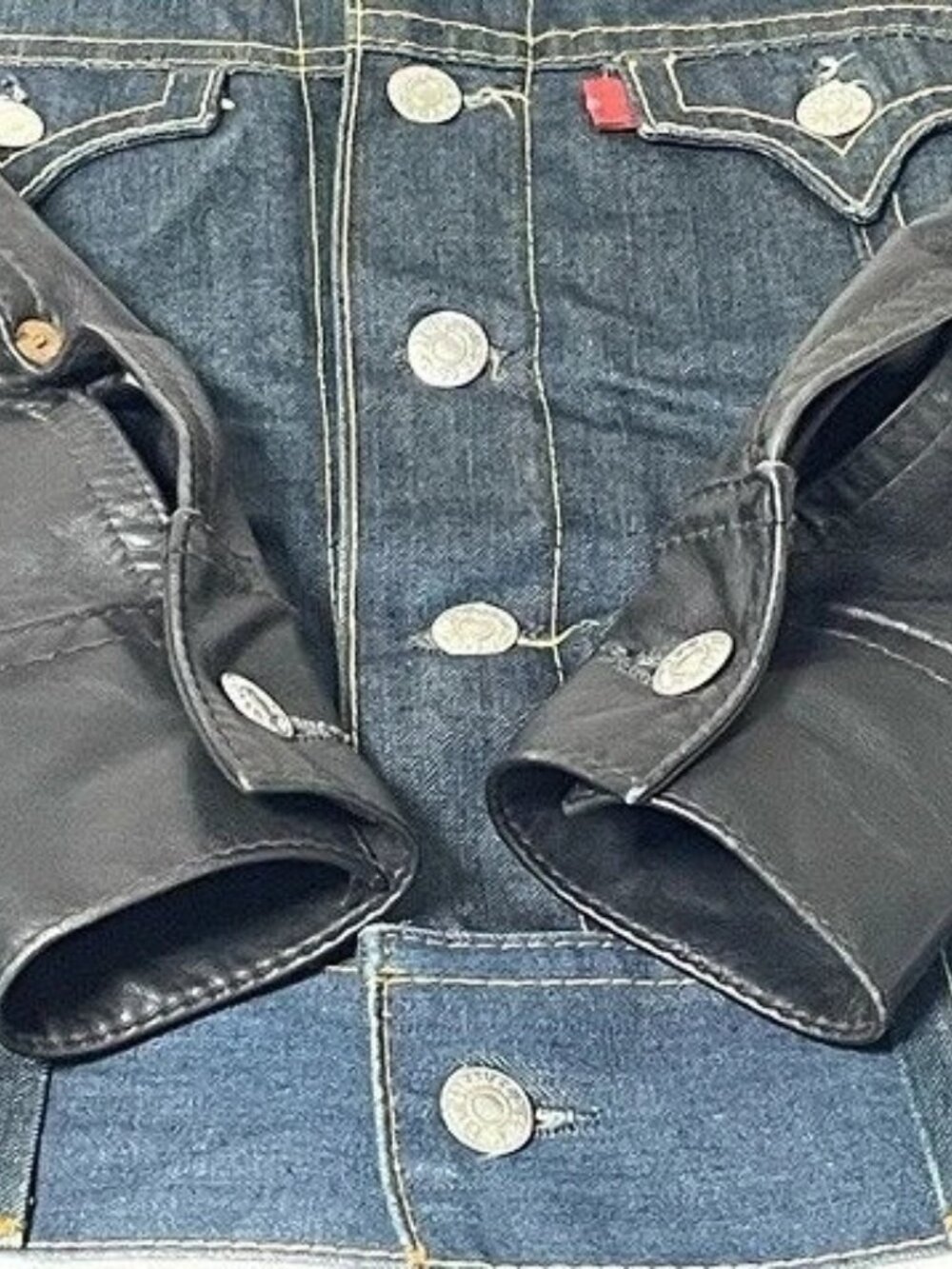 Levi Red Collection Type 4 Denim Leather Wool Blanket Lined Jacket Men’s M - Picture 9 of 15